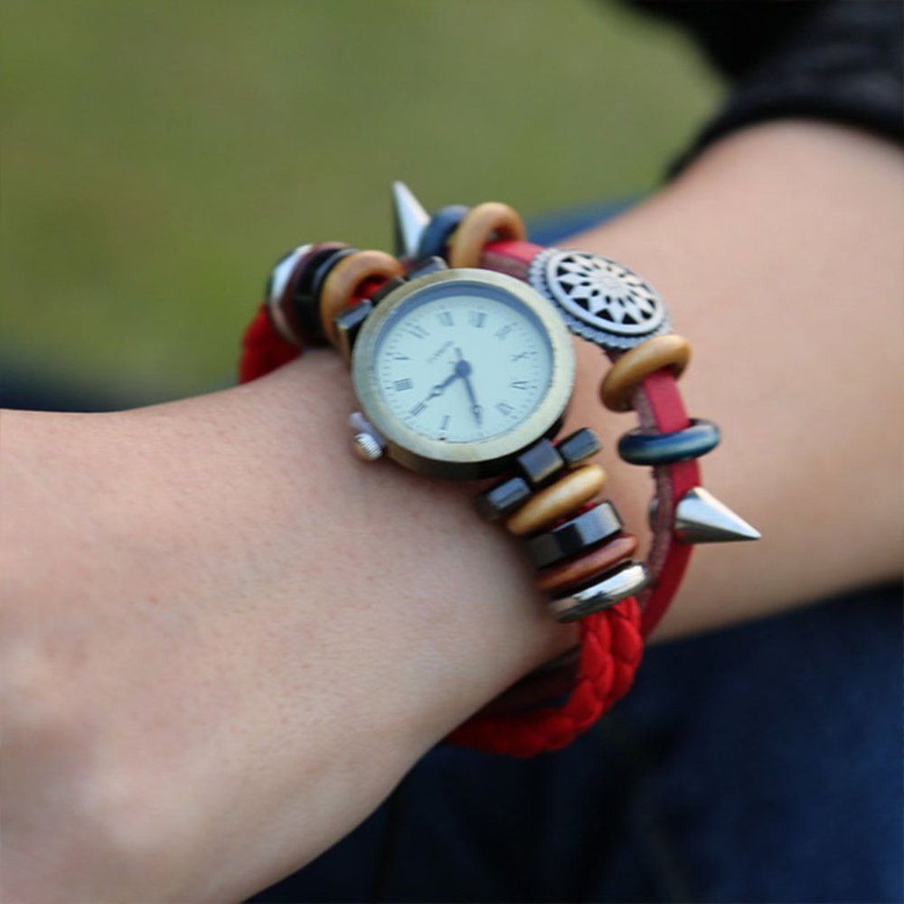 ✨✨BRAND NEW Preppy Leather Watch Women's Fashion Accessory - Picture 2 of 6